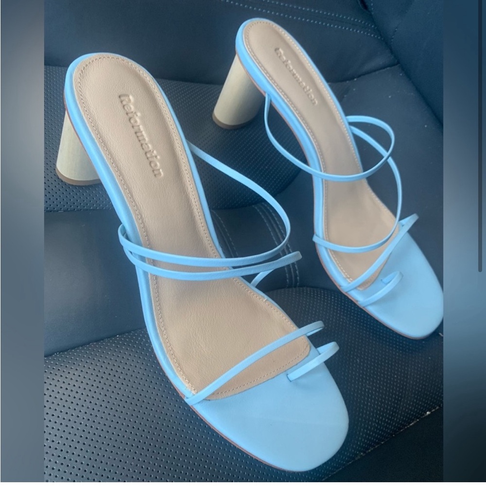 REFORMATION Rachel Heel Open Toe Sandal Size 7.5 *NEW* - Picture 4 of 5